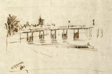 Alte Battersea-Brücke, ca. 1890